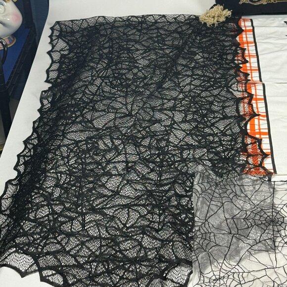 Halloween Home Decor Bundle Halloween Pillow Witch Placemats Spider Web & Witch - Picture 5 of 16